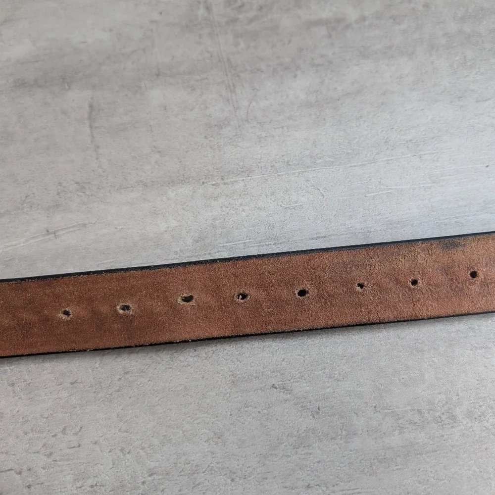 C.L. Embossed Genuine Leather Brown Belt Mens size 54